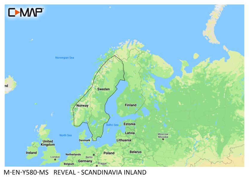 C-MAP REVEAL - Scandinavia Inland - µSD/SD-Karte