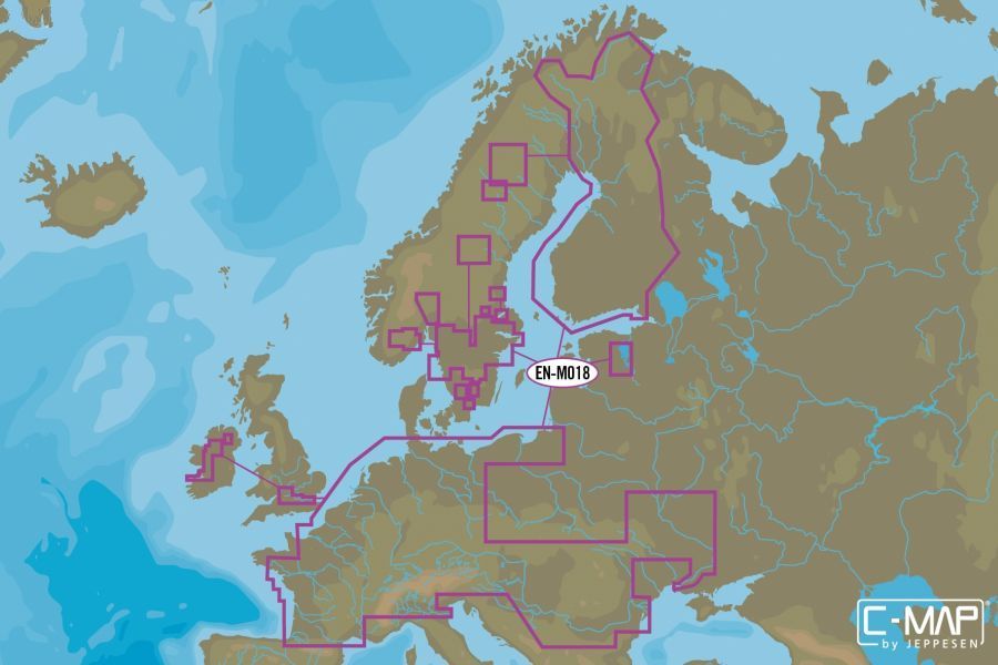 C-MAP - MAX MEGAWIDE - European Inland Waters - µSD/SD-Karte