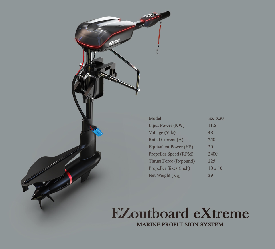 EZ-Outboard EZ-X20T (11,5 kW, Tiller) 48V