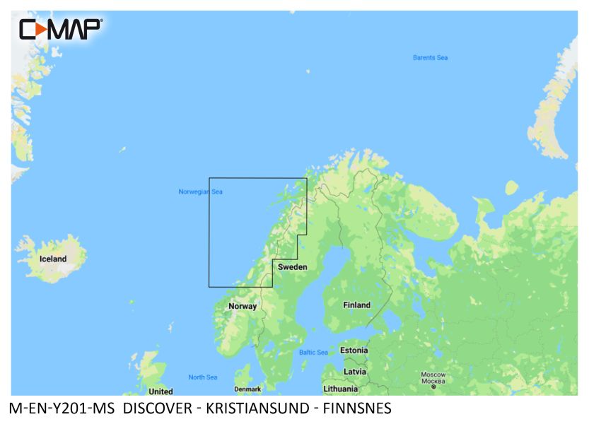 C-MAP DISCOVER - Kristiansund - Finnsnes - µSD/SD-Karte