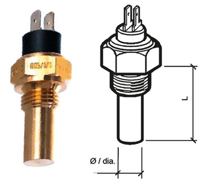 VDO - TEMP SENDER 150°C (INSUL/RET) M14 X 1.5,