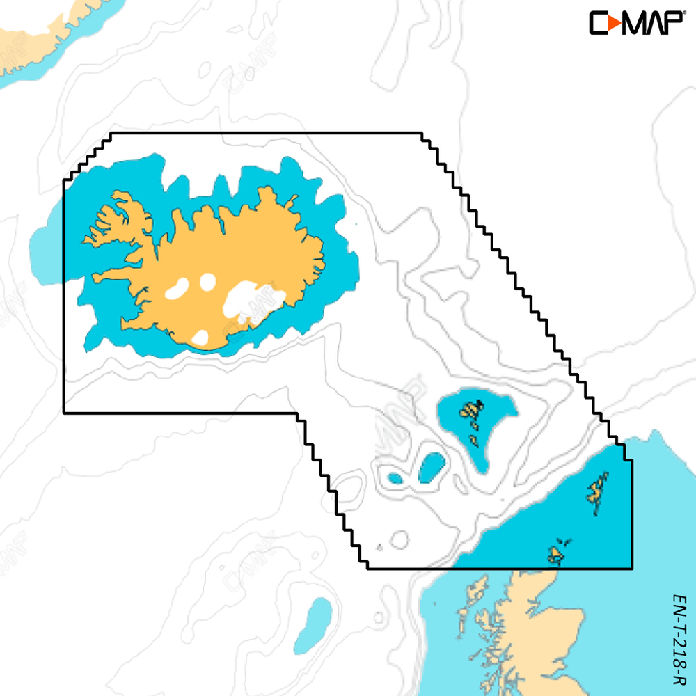C-MAP REVEAL X - Greenland and Iceland - µSD/SD-Karte