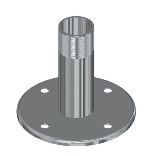 BANTEN -Flanschfuß mit 1"/14TPI Gewinde für UKW-Antenne