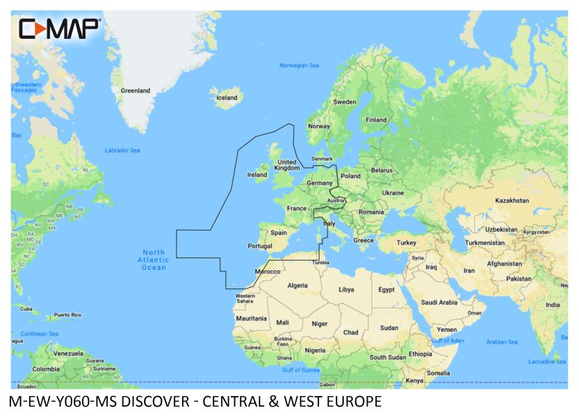 C-MAP DISCOVER - CENTRAL & WEST EUROPE CONTINENTAL - µSD/SD