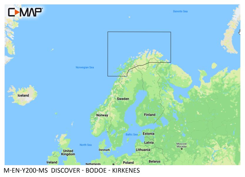 C-MAP DISCOVER - Bodø - Kirkenes - µSD/SD-Karte