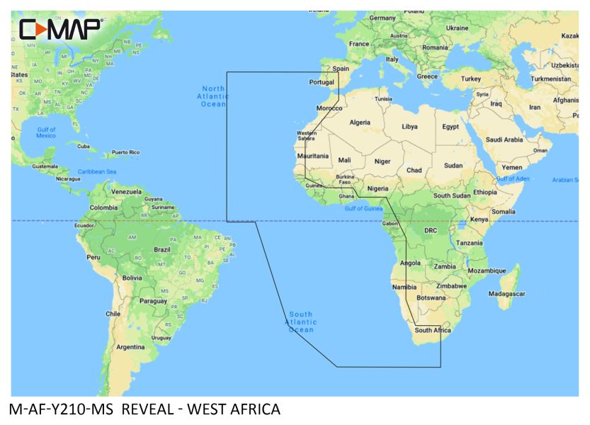 C-MAP REVEAL - West Africa - µSD/SD-Karte