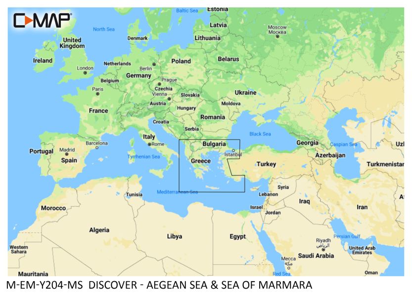 C-MAP DISCOVER - Aegean Sea & Sea of Marmara - µSD/SD-Karte