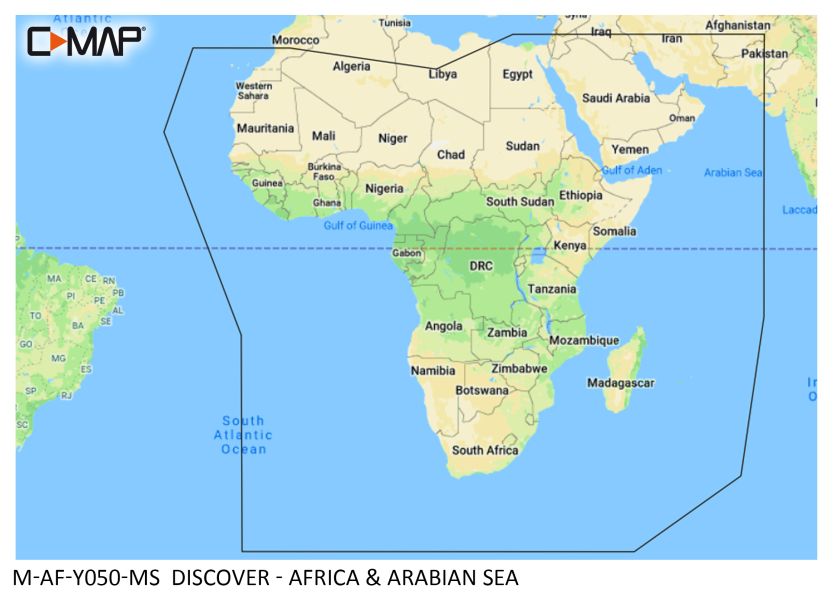 C-MAP DISCOVER - Africa & Arabian Sea - µSD/SD-Karte