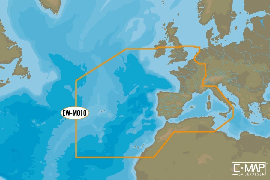 C-MAP - MAX MEGAWIDE - West Europe Coasts & W Med. - µSD/SD