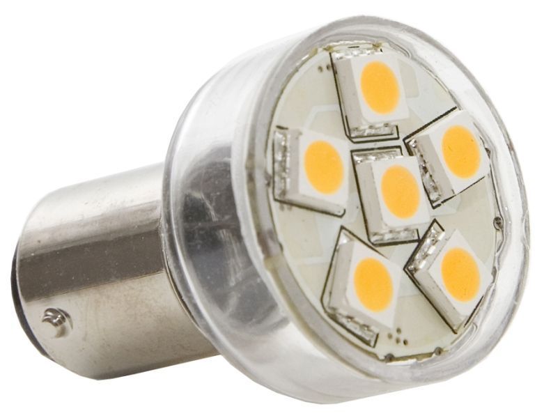 LED-Leuchtmittel mit 6 SMD - Bajonettsockel BA15s