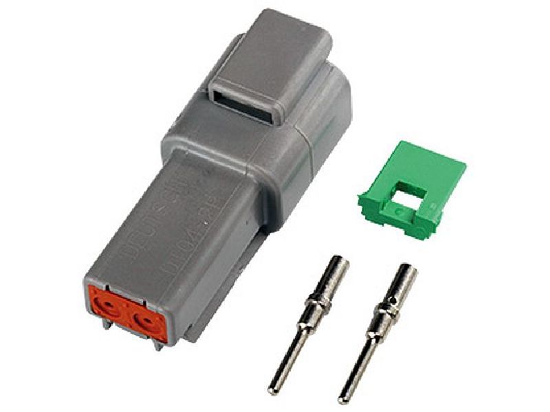 Stecker Kit Deutsch 2-Polig Spritzwassergeschützt, male