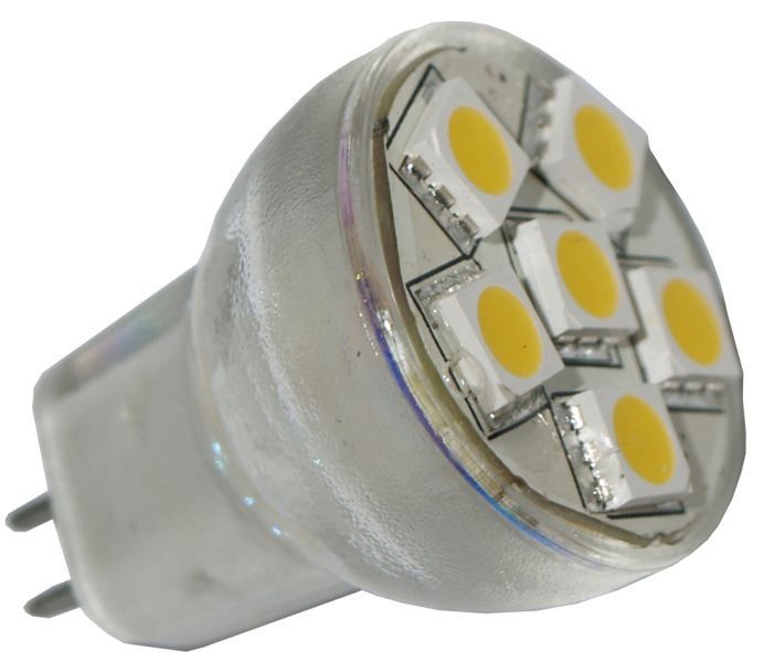 LED-Leuchtmittel Spot mit 6 SMD - GU4 Sockel - MR8